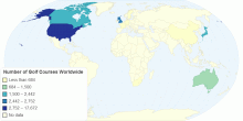 Number of Golf Courses Worldwide