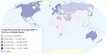 A Map Showing the Average Gdp in 2010 on a Global Scale