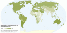 Percentage of Population Living in Urban Areas 2010