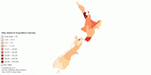 Current New Zealand Population Density