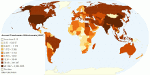 Annual Freshwater Withdrawals Total Billion Cubic Meters (2007)