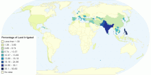 Land Irrigated in World