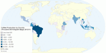 Coffee Production by Country (Thousand 60-Kilogram Bags) 2012/13