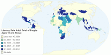 Literacy Rate Adult Total %of People Ages 15 and Above