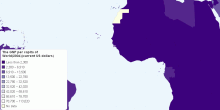 The GNP per capita of World(2004)(current US dollars)