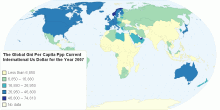 THE GLOBAL GNI PER CAPITA, PPP ( CURRENT INTERNATIONAL US $) FOR THE YEAR 2007