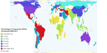 Percentage of Caesarean Births Worldwide (2005-2011)