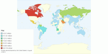 Barrels of Oil Imported by the United States in August 2013