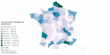 Current France Population by Departments