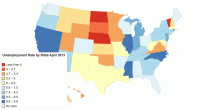 Umemployment Rate by State April 2013