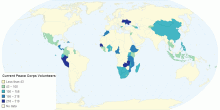 Current Peace Corps Volunteers Around the World