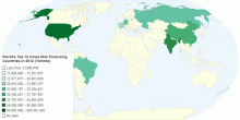 World's Top 10 Cow's Milk Producing Countries in 2012 (Tonnes)