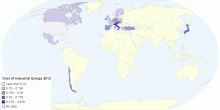 Cost of Industrial Energy 2012