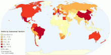 Percentage of Births by Caesarean Section