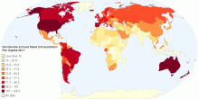 Worldwide Annual Meat Consumption Per Capita 2011