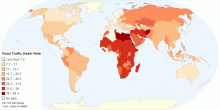 Estimated Road Traffic Fatal Injury Death Rate (Per 100,000 People)