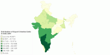 Distribution of Export Oriented Units in India 2001