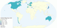 Gendered Wage Gap in 2012