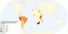 Top Searched Countries for Volunteering Abroad in Africa and South America