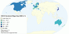 OECD Gendered Wage Gap in 2006 in %