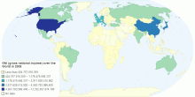 GNI (gross national Income) over the World in 2009