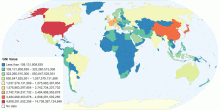 GNI for World Countries (Atlas Method) 2009