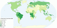 Forest Area (% of Land Area) - 2008