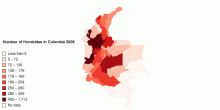 Number of Homicides in Colombia 2006