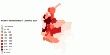 Number of Homicides in Colombia 2007