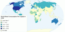 World Beef Consumption Per Capita in 2006