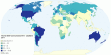 World Beef Consumption Per Capita in 2011