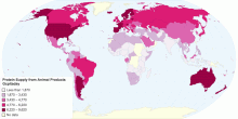 Protein Supply from Animal Products cg/capita/day