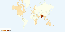 Hinduism Adherents by Country