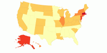 Debt Per Capita of All Us States