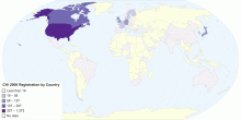 CHI 2006 Registration by Country