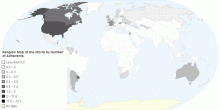 Judaism Adherents by Country