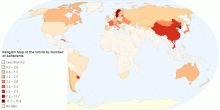 Atheist Adherents by country