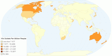Kfc Outlets Per Million People
