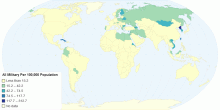 All Military per 100,000 Population