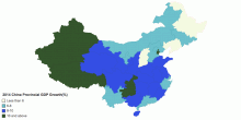2014 China Provincial GDP Growth