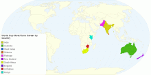 Crickter World Cup Most Runs Career by Country