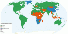 Most Popular Web Browser by Country