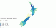 Regions of New Zealand by Population