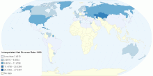 Interpolated Net Divorce Rate 1990