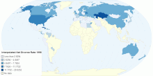 Interpolated Net Divorce Rate 1998