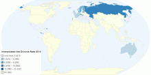 Interpolated Net Divorce Rate 2010