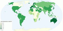 Life Expectancy at Birth in Years