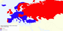 Bands Napoleonic Wars with Actual Limits (World Map)