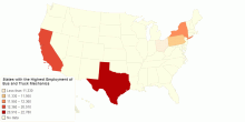 States with the Highest Employment of Bus and Truck Mechanics