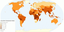 Population Employment Ratio by Country